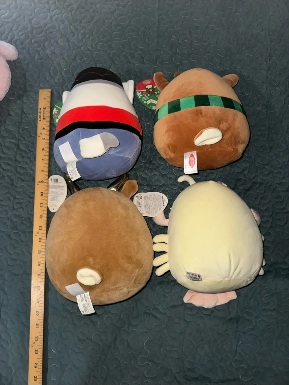 Squishmallows Plush Set - Brown, Cream, Blue, Green